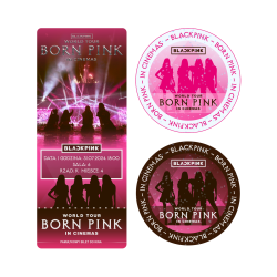 Zestaw dwóch holograficznych naklejek BLACKPINK [BORN PINK] IN CINEMAS + BILET GRATIS!